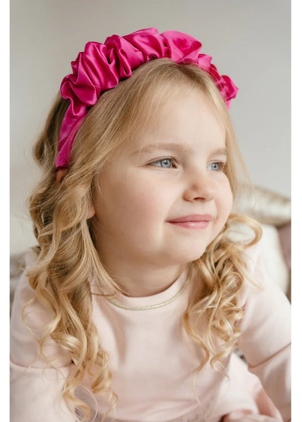 100% Pure Mulberry Silk Ruched Scrunchie Crown Headband