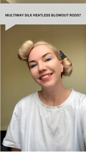 Heatless Silk Blowout Rollers with Snap Buttons | Blonde