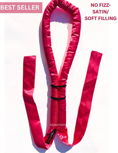 Long  Large Satin Heatless Hair Curler with Ribbon