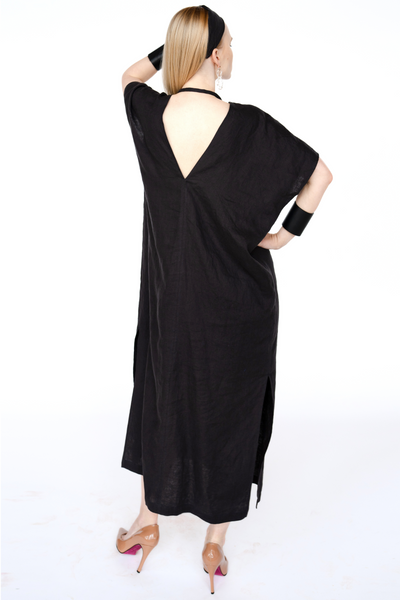 Linen Kaftan Dress/ one size/Zero Waste caftan