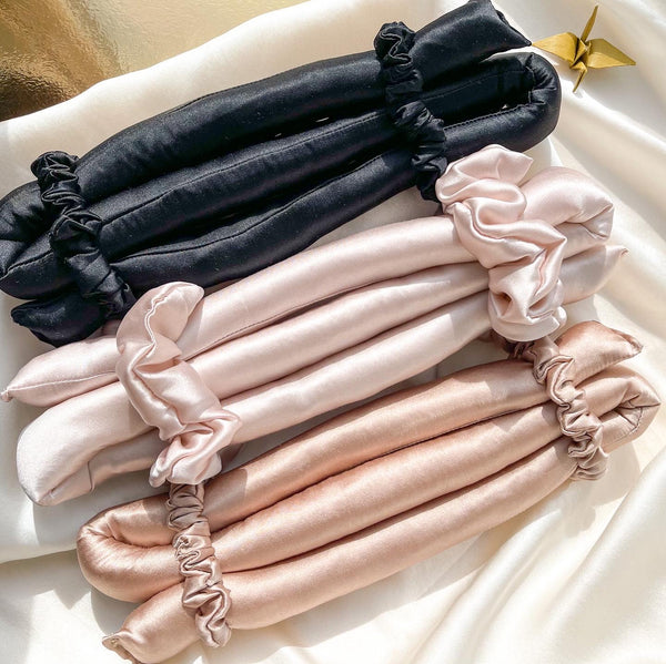 Large Pure Silk Heatless Hair Curler | Tie-Free Design