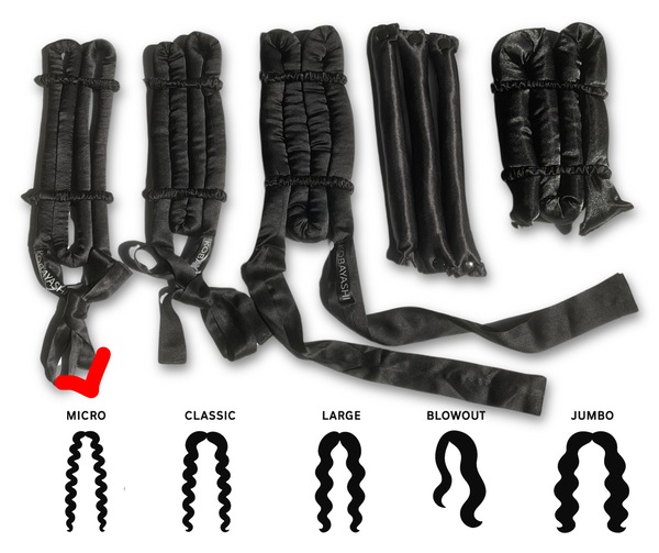 MICRO Mini Silk Heatless Curler | Extra Small for Tight Curls