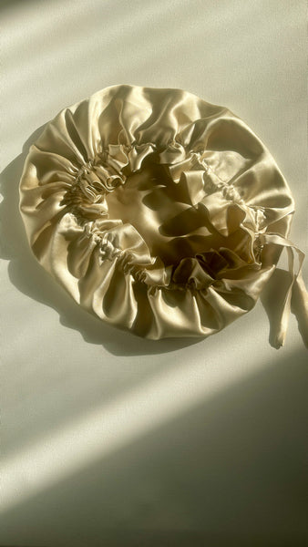 Reversible  Silk Sleep Bonnet - Adjustable, Double Layered