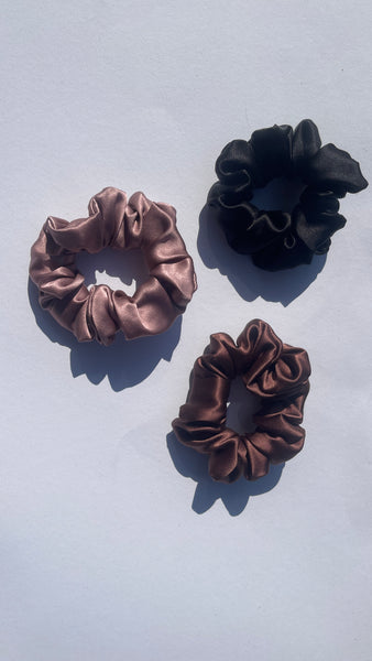 M size silk scrunchie SET of 3