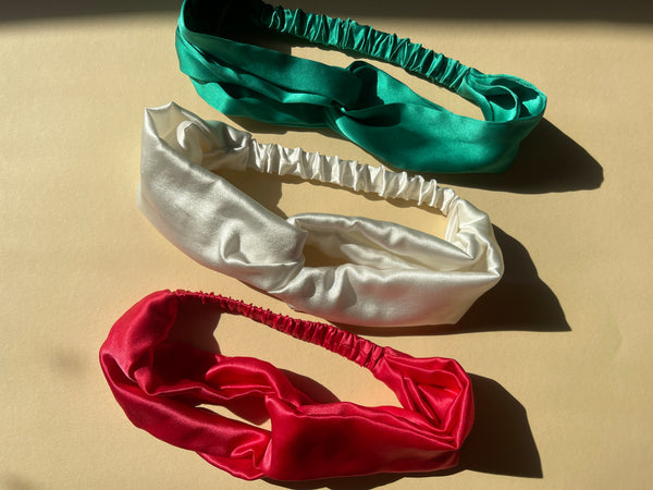 Mulberry silk twist knot headband 
