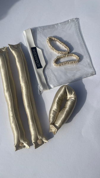 Heatless Silk Blowout Rollers with Snap Buttons | Blonde