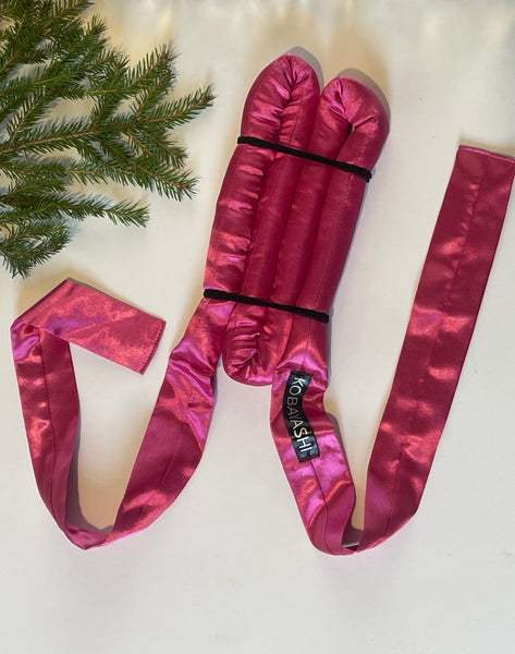 Long  Large Satin Heatless Hair Curler with Ribbon