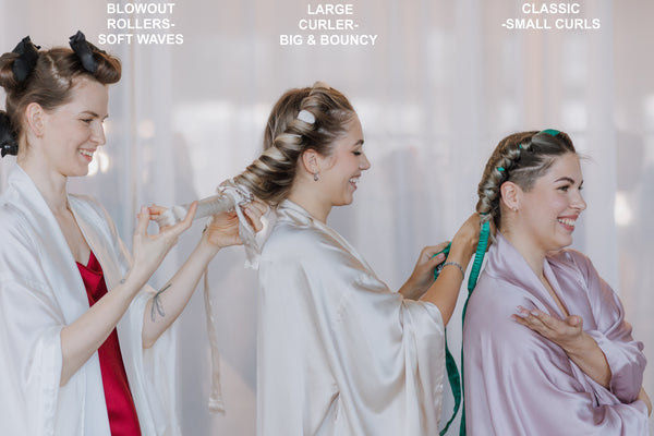 Heatless Silk Blowout Rollers with Snap Buttons | Blonde