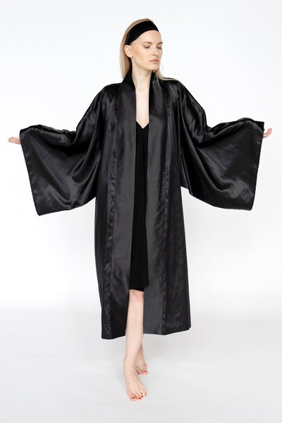 READY TO SHIP 100% Mulberry Silk Kimono Robe – Handmade Luxury | One Size Fits Most