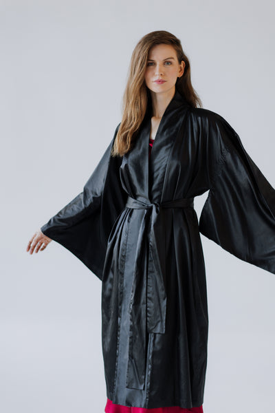 READY TO SHIP 100% Mulberry Silk Kimono Robe – Handmade Luxury | One Size Fits Most