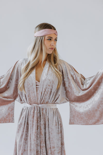 READY TO SHIP Velvet Japanese-Style Kimono Robe – Handmade | One Size Fits Most