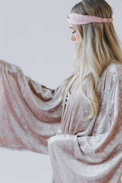 READY TO SHIP Velvet Japanese-Style Kimono Robe – Handmade | One Size Fits Most