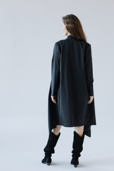Cotton Twill Overlap Trench coat
