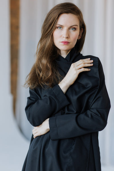 Cotton Twill Overlap Trench coat