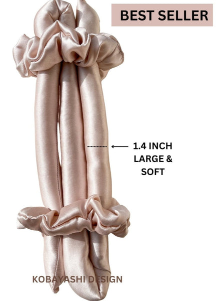 Large Pure Silk Heatless Hair Curler | Tie-Free Design
