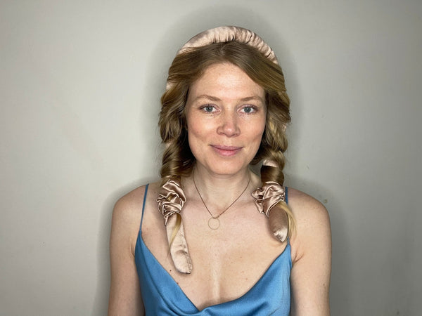 Large Pure Silk Heatless Hair Curler | Tie-Free Design
