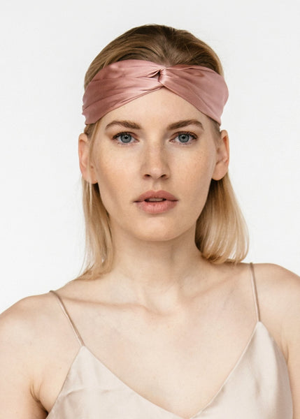 alt="Mulberry silk twist knot headband 
 Zīda matu lente dāvana sievietei Ziemassvētkos zīda lenta matiem"