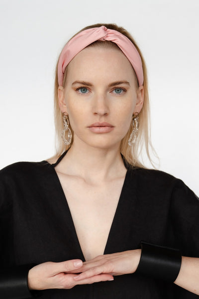 100% Mulberry Silk Headband | Twist Knot  | Green