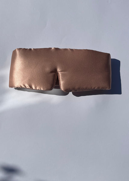 silk eye mask adjustable  rose gold