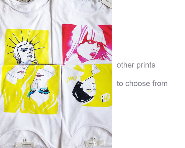 T-shirt  YELLOW fashion illustration