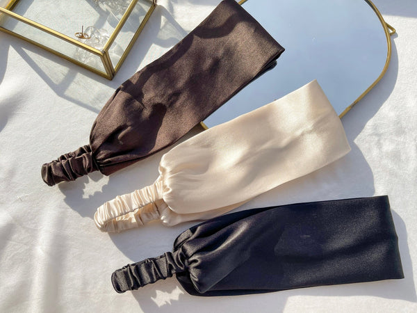 Wide Silk Headband | 100% 6A Mulberry Silk |