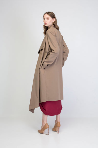 Overlap Cotton Trench Jacket